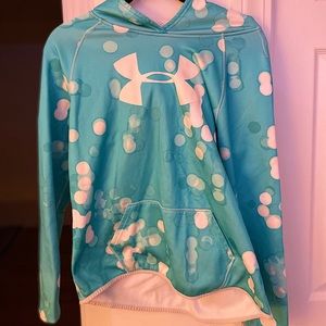 Under Armour Blue Polkadot Hoodie Youth XL